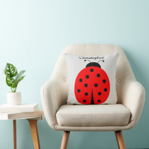Ladybug Design Personalised Cushion