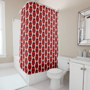 Ladybug Design Shower Curtain