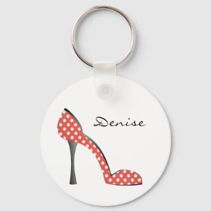 Ladybug Dot Shoe Key Ring