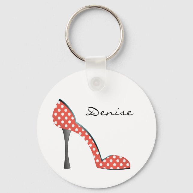 Ladybug Dot Shoe Key Ring (Front)