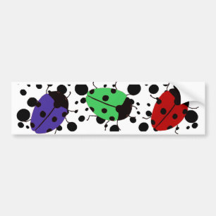 Ladybug Dots Bumper Sticker