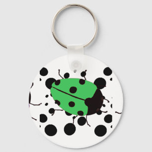Ladybug Dots Key Ring