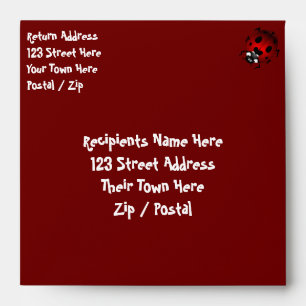 Ladybug Envelopes Personalise Ladybug Envelopes