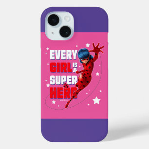 Ladybug Every Girl is a Super Hero iPhone 15 Case