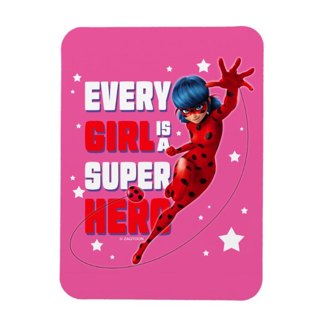 Ladybug Every Girl is a Super Hero Magnet (Vertical)