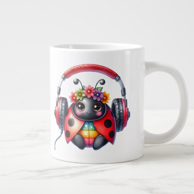 Ladybug - Extra-large coffee mug (Right)