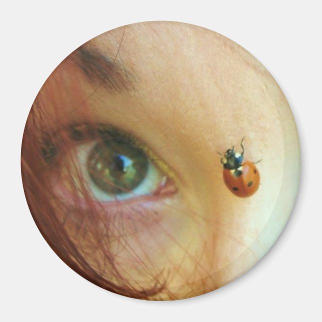 ladybug face magnet (Front)