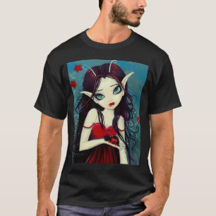 Ladybug Fairy Gothic Big Eye Art T-Shirt