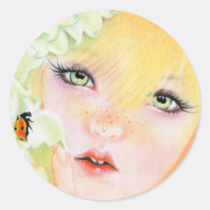 Ladybug fairy sticker