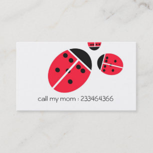 ladybug family calling card