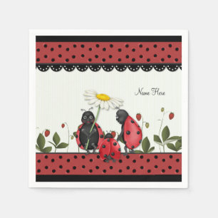 Ladybug Family Stroll Napkin
