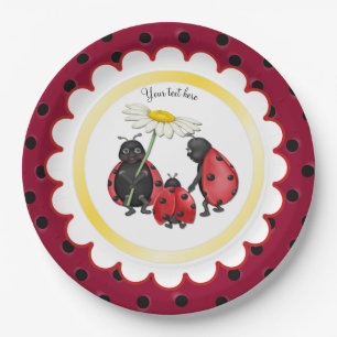 Ladybug Family Stroll Paper Plate