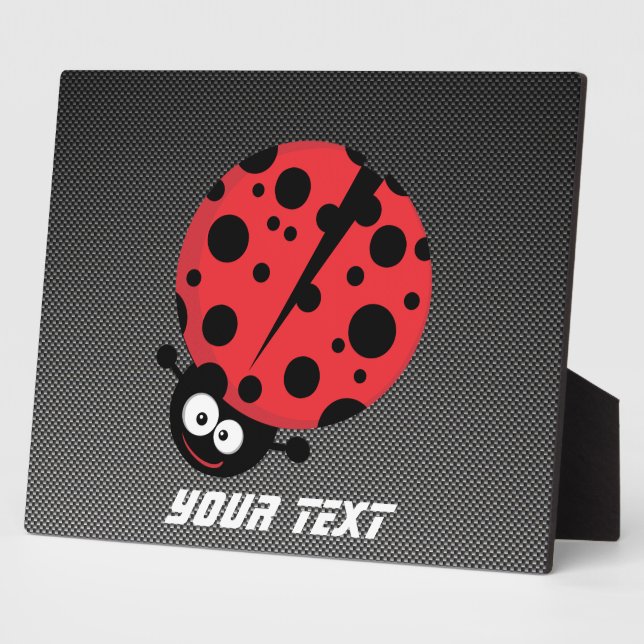 Ladybug; Faux Carbon Fiber Plaque (Side)