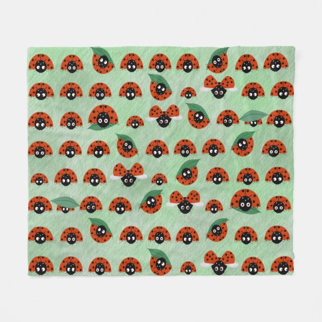 Ladybug Fleece Blanket (Front (Horizontal))