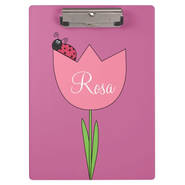 Ladybug  Flower Clipboard (Front)