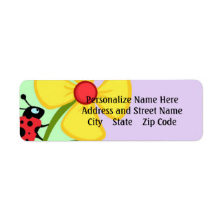 Ladybug Flower Label