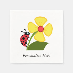 Ladybug Flower Napkin