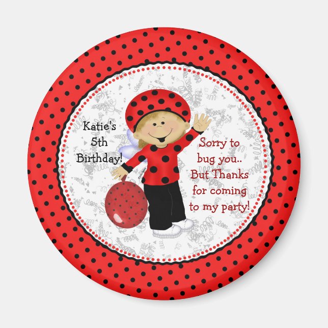 Ladybug Fridge Magnet (Front)