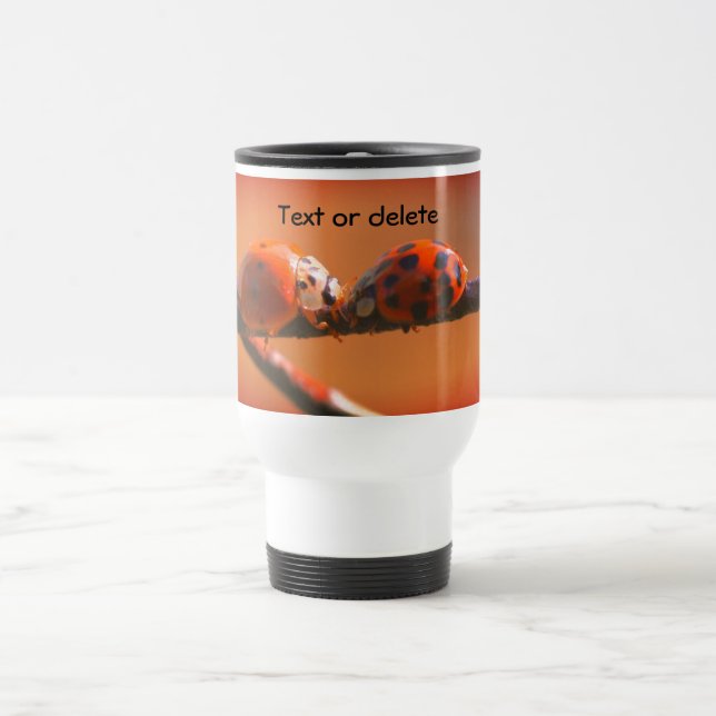 Ladybug Friends Nature Personalised  Travel Mug (Center)