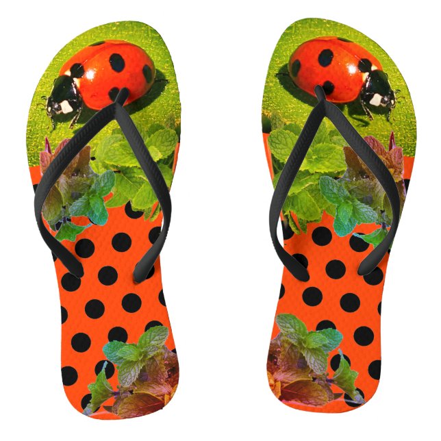 Ladybug Fun Flip Flops (Footbed)