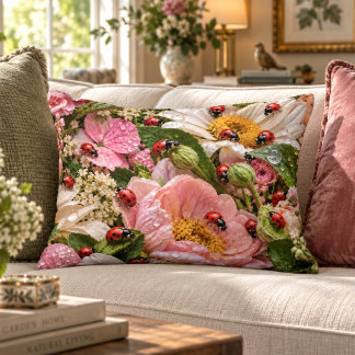Ladybug Garden 16x12 Accent Pillow