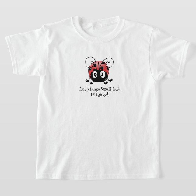 Ladybug Garden Party T-Shirt - Whimsical Design (Laydown)