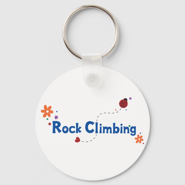 Ladybug Garden Rock Climbing Key Ring (Front)