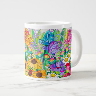 Ladybug Garden Sky Large Coffee Mug