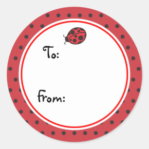 Ladybug  Gift Tag Stickers