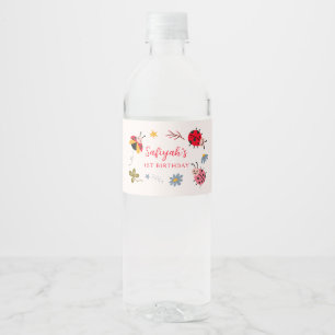 Ladybug Girl Birthday Party Water Bottle Label