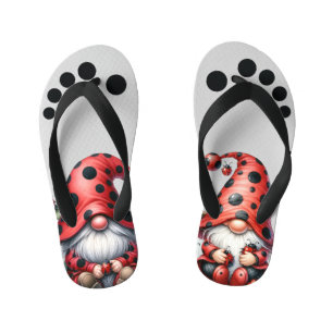 Ladybug Gnome Children's Flip Flops