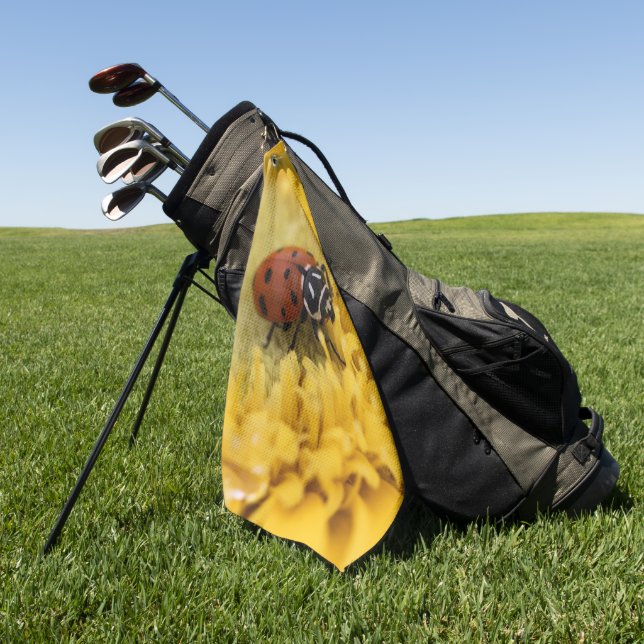 Ladybug  golf towel (Green)