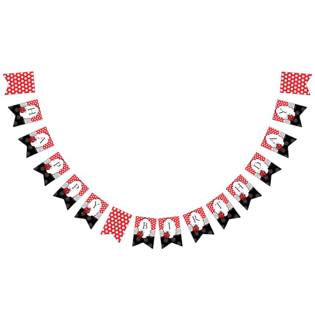 Ladybug Happy Birthday Bunting (All)