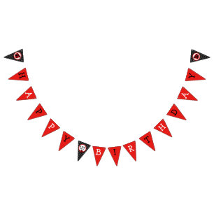 Ladybug Happy Birthday Bunting Flag Banner
