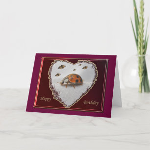 Ladybug Happy Birthday Card