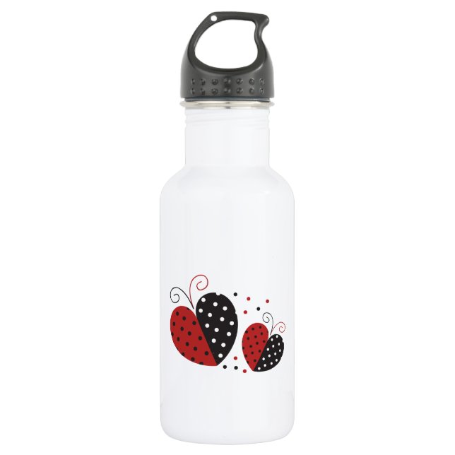 Ladybug Heart cute 532 Ml Water Bottle (Front)