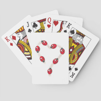 Ladybug Heart Playing Cards