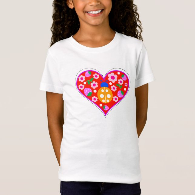 ladybug heart T-Shirt (Front)