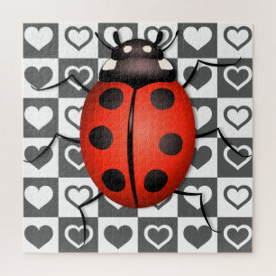 Ladybug & Hearts - Cute Jigsaw Puzzle