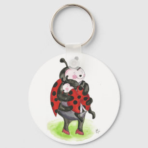 Ladybug hug key ring
