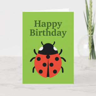 Ladybug Illustration Card