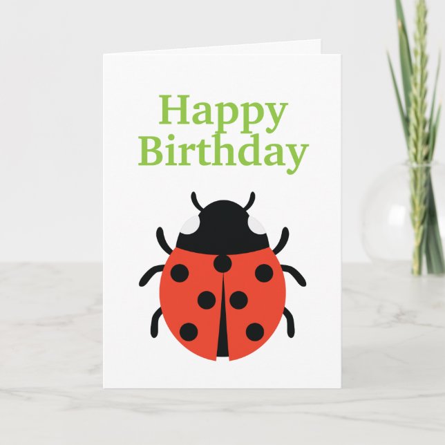 Ladybug Illustration Card (Front)