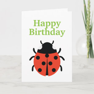 Ladybug Illustration Card