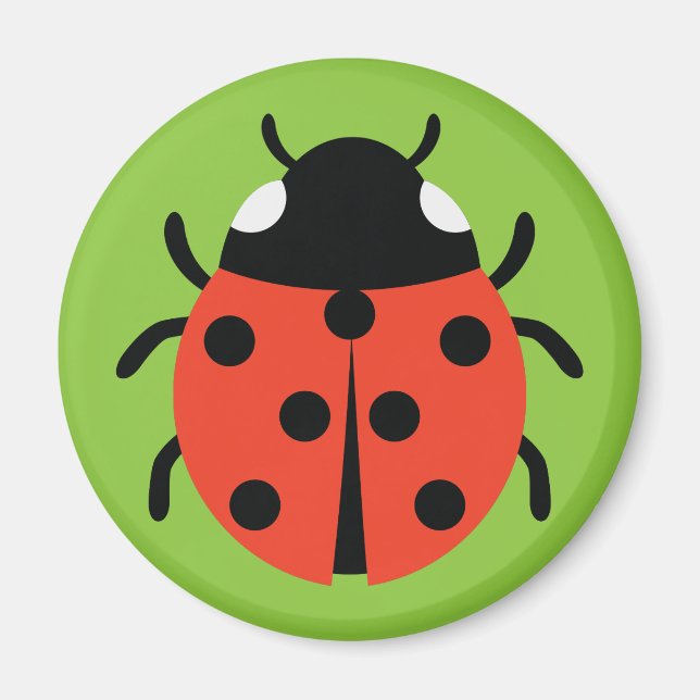 Ladybug Illustration Magnet (Front)