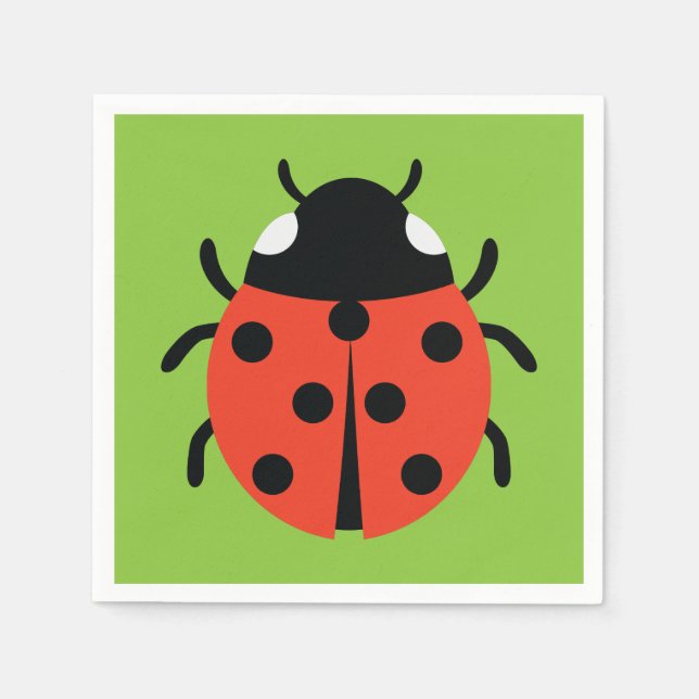 Ladybug Illustration Napkin (Front)