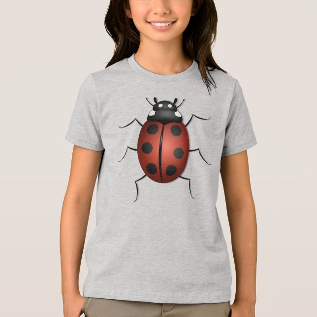 Ladybug insect Design Tri-Blend Shirt (Front)