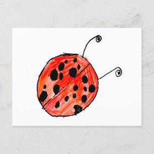 Ladybug Invitation Postcard