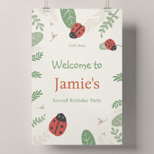 Ladybug Kids Birthday Extra Large Welcome Poster