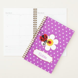 Ladybug kids named purple red planner