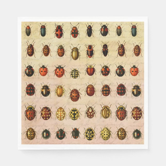 Ladybug Ladybird Beetle Insect Bug Napkin (Front)